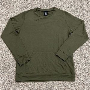 Hippie Chic Long Sleeved Tee with Kangaroo Pocket